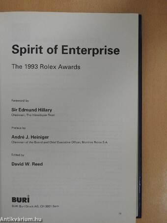 Spirit of Enterprise - The 1993 Rolex Awards