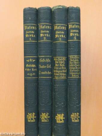 Platens sämtliche Werke in vier Bänden I-IV. (gótbetűs) 