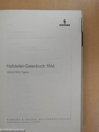 Halbleiter-Datenbuch 1966