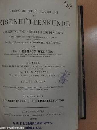 Ausführliches Handbuch der Eisenhüttenkunde II.