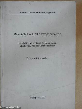 Bevezetés a UNIX rendszerekbe