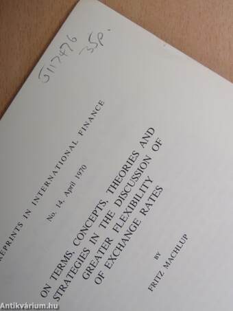 On Terms, Concepts, Theories And Strategies In The Discussion Of Greater Flexibility Of Exchange Rates