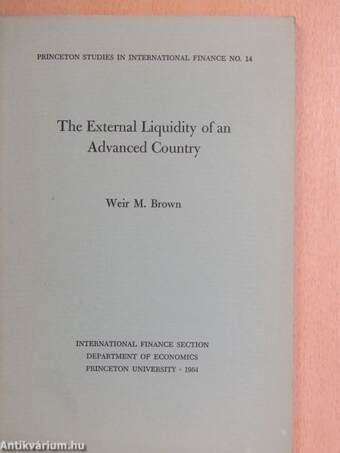 The External Liquidity of an Advanced Country