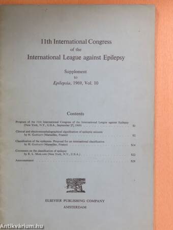 11th International Congress of the International League against Epilepsy