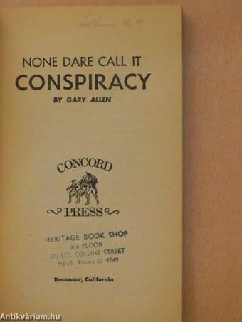 None Dare Call it Conspiracy