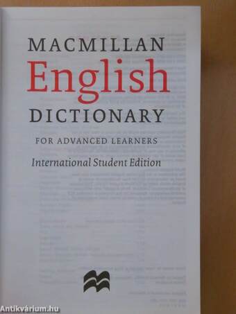 Macmillan English Dictionary