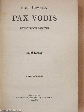 Pax Vobis I-III.