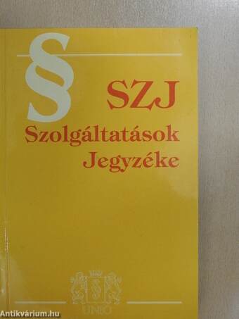 Szolgáltatások Jegyzéke