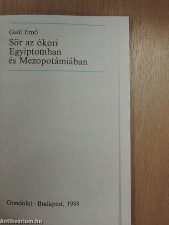 A sör az ókori Egyiptomban és Mezopotámiában