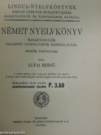 Német nyelvkönyv