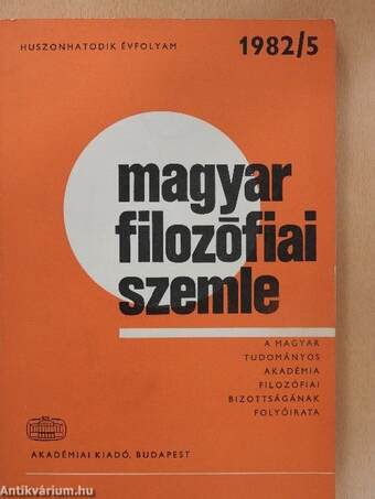 Magyar Filozófiai Szemle 1982/5.