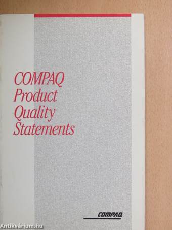 Compaq Product Quality Statements