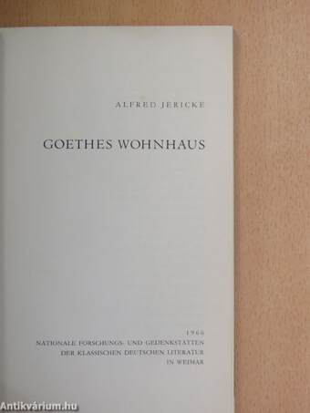 Goethes Wohnhaus