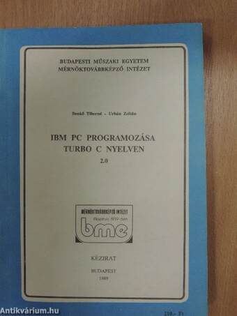 IBM PC programozása Turbo C nyelven 2.0