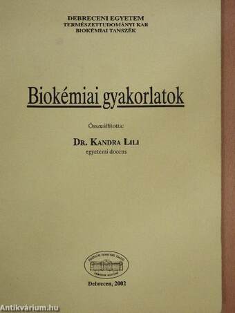 Biokémiai gyakorlatok