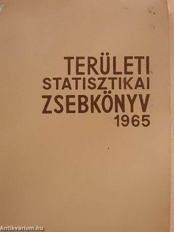 Területi statisztikai zsebkönyv 1965