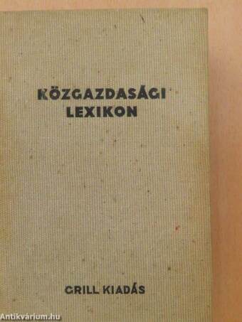 Közgazdasági lexikon