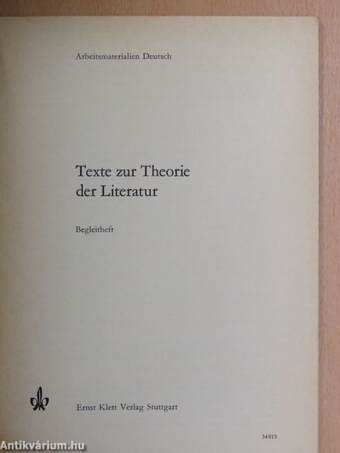 Texte zur Theorie der Literatur