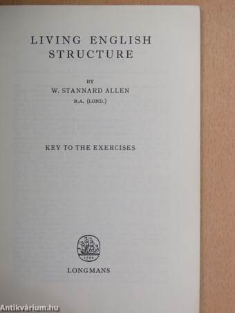 Living English Structure - Key to the Exercises