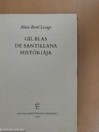 Gil Blas de Santillana históriája