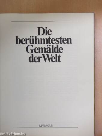 Die berühmtesten Gemälde der Welt