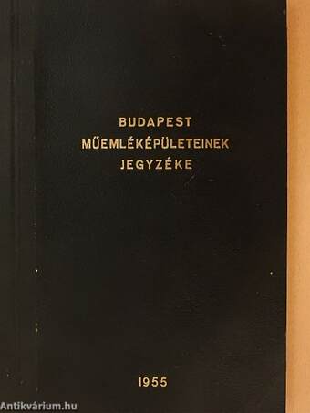 Budapest műemléképületeinek jegyzéke