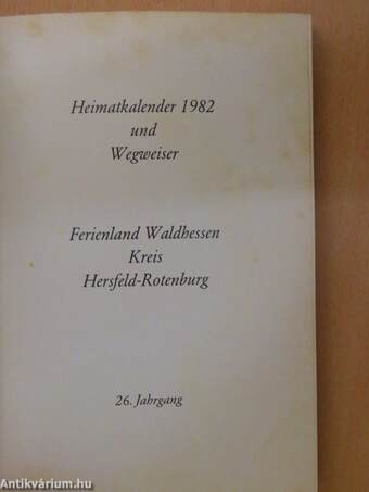 Heimatkalender 1982 und Wegweiser