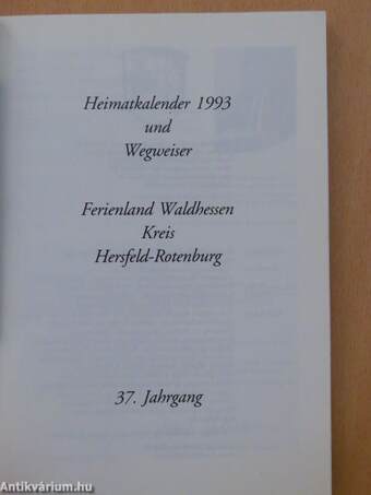 Heimatkalender 1993 und Wegweiser