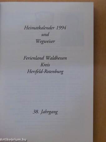 Heimatkalender 1994 und Wegweiser