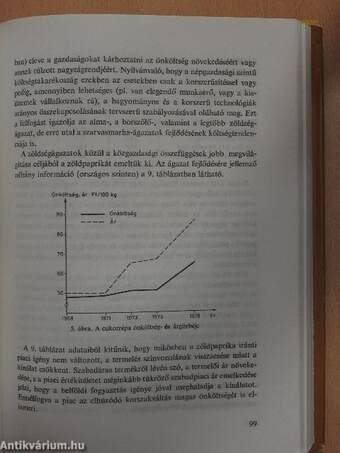 Költség- és jövedelemviszonyok a korszerűsödő mezőgazdaságban