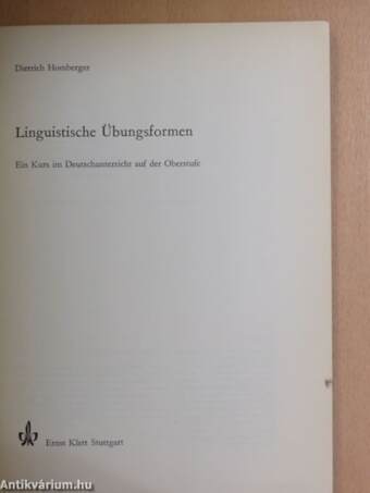 Linguistische Übungsformen