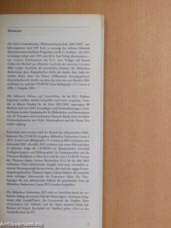 Altertumswissenschaft/Classical Studies 2001/2002