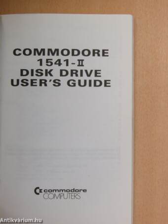 Commodore 1541-II Disk Drive User's Guide 