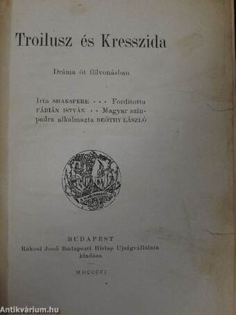 Troilusz és Kresszida
