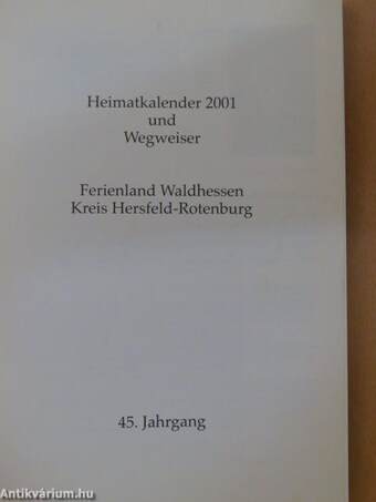 Heimatkalender 2001 und Wegweiser