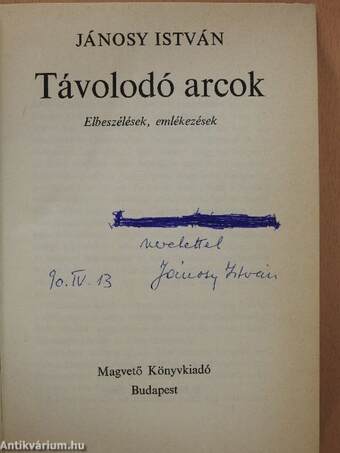 Távolodó arcok (dedikált példány)