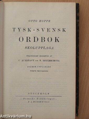 Tysk-Svensk Ordbok