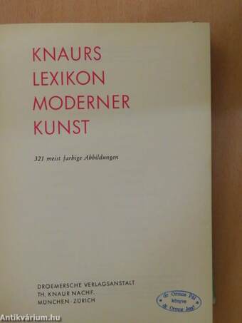 Knaurs Lexikon Moderner Kunst