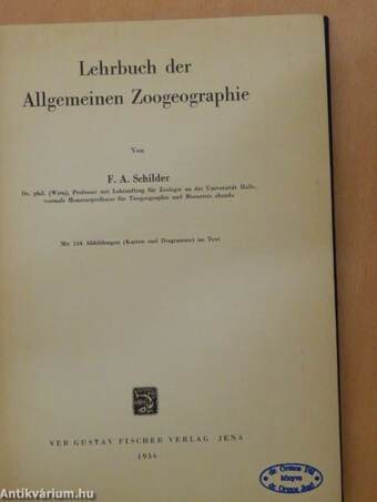 Lehrbuch der Allgemeinen Zoogeographie