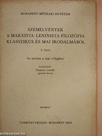 Szemelvények a marxista-leninista filozófia klasszikus és mai irodalmából 2.