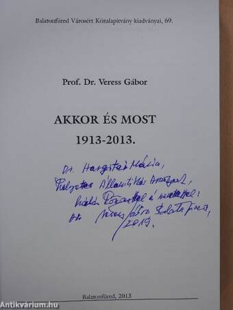 Akkor és most (dedikált példány)