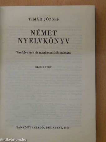 Német nyelvkönyv 1.