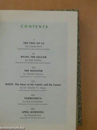 The Two of Us/Bichu the Jaguar/The Minister/Mayo: The Story of My Family and My Career/Torregreca/April Morning