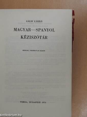 Magyar-spanyol kéziszótár