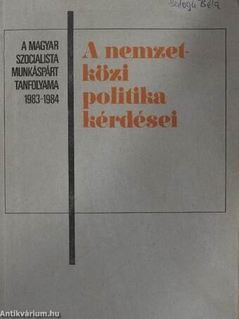 A nemzetközi politika kérdései 1983-1984