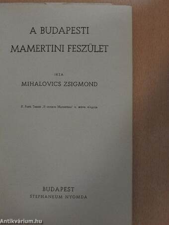 A budapesti Mamertini Feszület