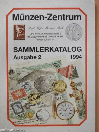 Münzen-Zentrum Sammlerkatalog 1994.