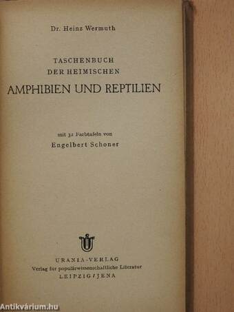 Taschenbuch der heimischen Amphibien und Reptilien