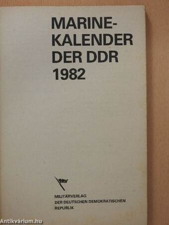 Marinekalender der DDR 1982