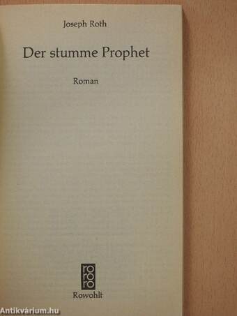 Der stumme Prophet